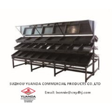 Hree Layer Supermarket Fruit and Vegetable Rack